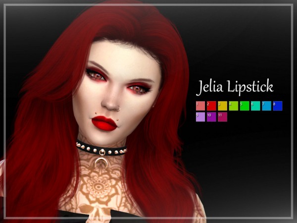  The Sims Resource: Jelia Lipstick by Reevaly