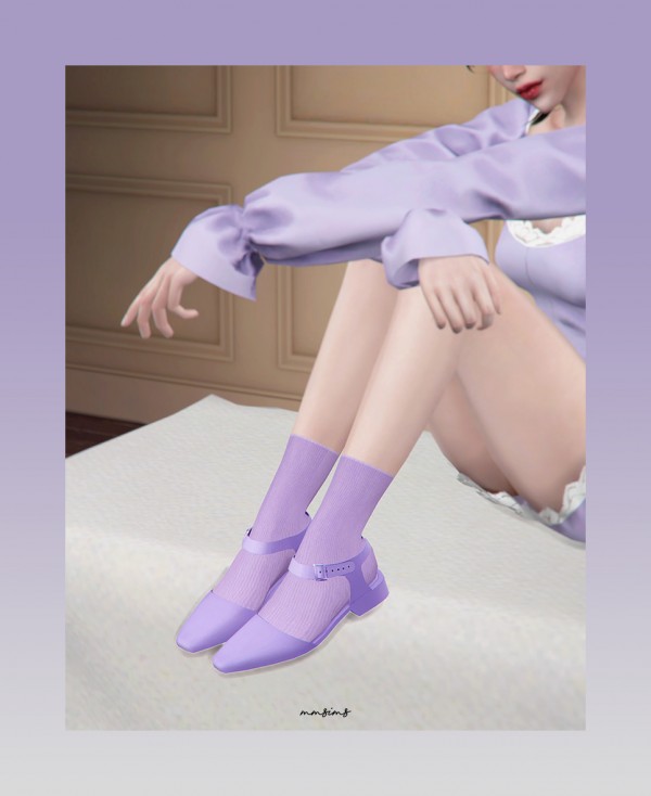  MMSIMS: Lilac strap shoes