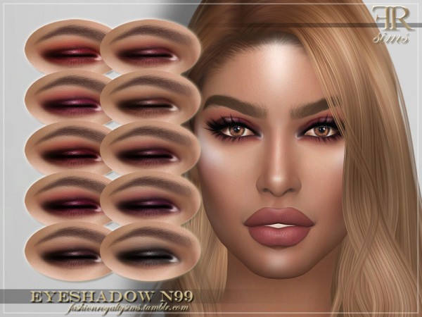  The Sims Resource: Eyeshadow N99 by FashionRoyaltySims