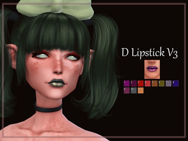  The Sims Resource: D Lipstick V3 by Reevaly