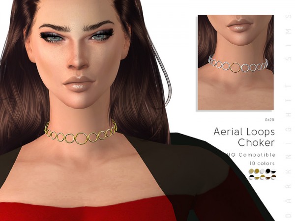  The Sims Resource: Aerial Loops Choker by DarkNighTt