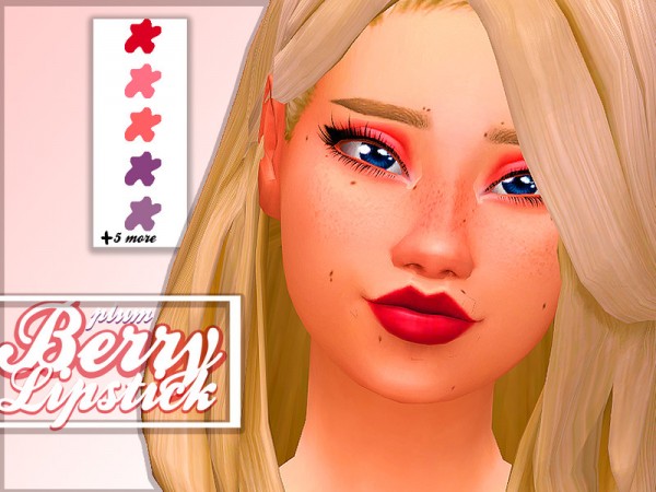  The Sims Resource: Plumberry Lipstick by Plumbobplums