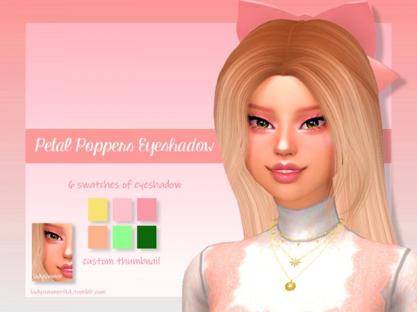  The Sims Resource: Petal Poppers Eyeshadow by LadySimmer94