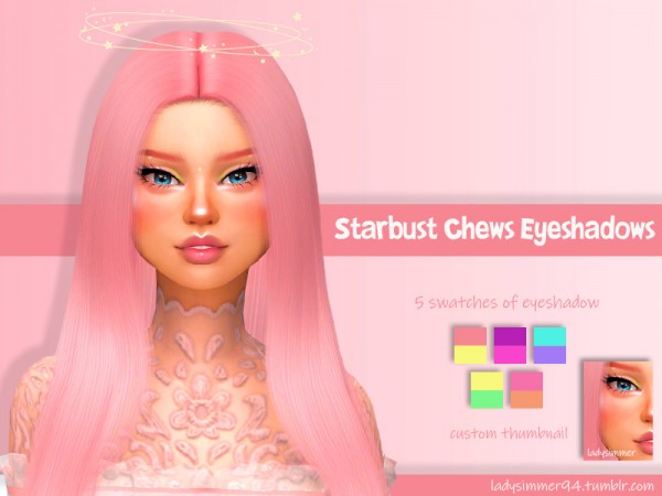  The Sims Resource: Starbust Chews Eyeshadow by LadySimmer94