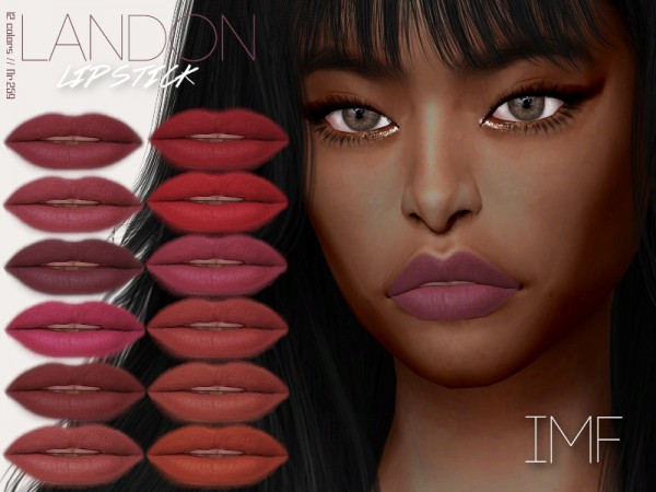  The Sims Resource: Landon Lipstick N.259 by IzzieMcFire