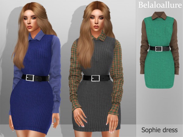  The Sims Resource: Belaloallure Sophie dress by belal1997
