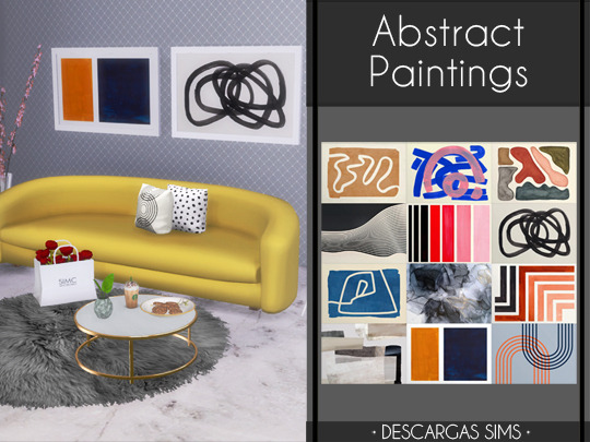  Descargas Sims: Abstract Paintings
