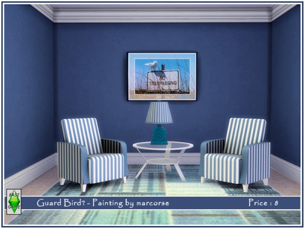  The Sims Resource: Guard Bird Painting by marcorse