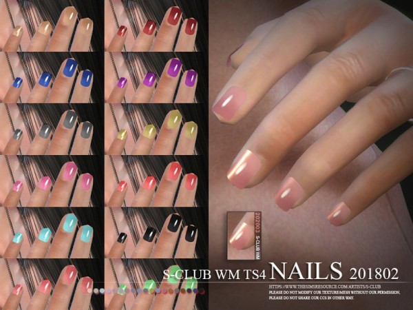  The Sims Resource: Nails 202003 by S Club