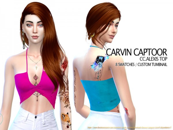  The Sims Resource: Alexis Top by carvin captoor