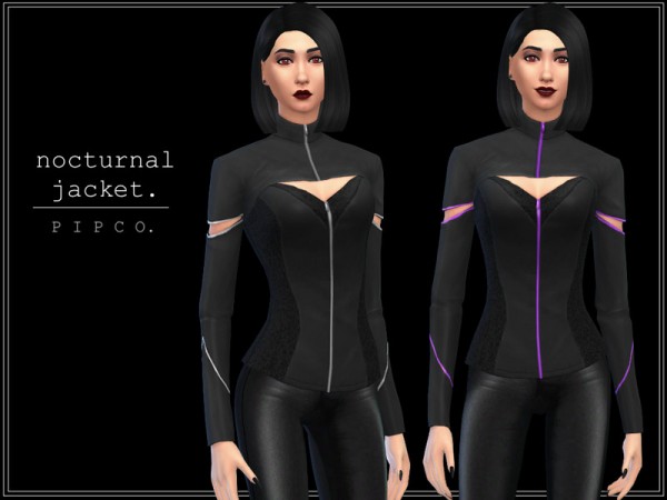  The Sims Resource: Nocturnal jacket by Pipco