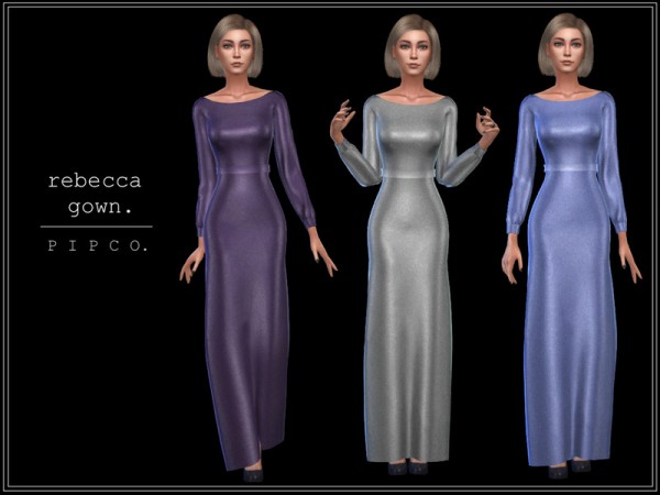  The Sims Resource: Rebecca gown by Pipco