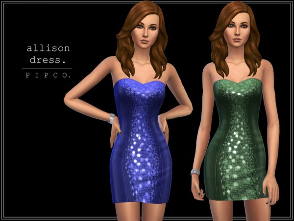  The Sims Resource: Allison dress by Pipco