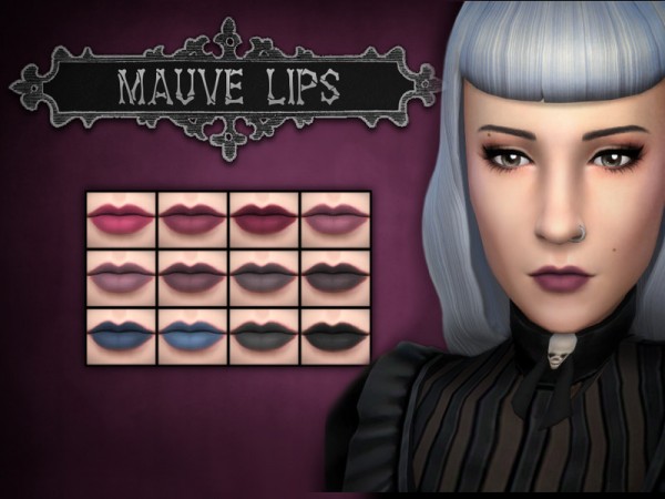  The Sims Resource: Mauve Lips by Batterfang