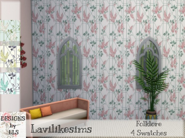  The Sims Resource: Flower Trellis Walls by lavilikesims