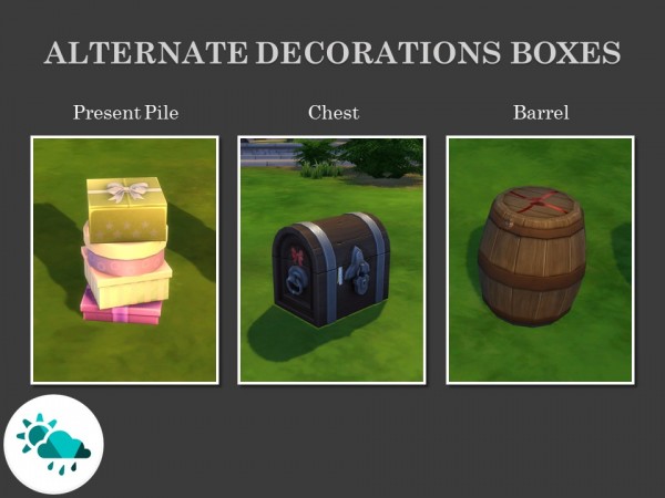  Mod The Sims: Alternate Decoration Boxes by Teknikah