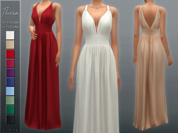  The Sims Resource: Theia Dress by Sifix