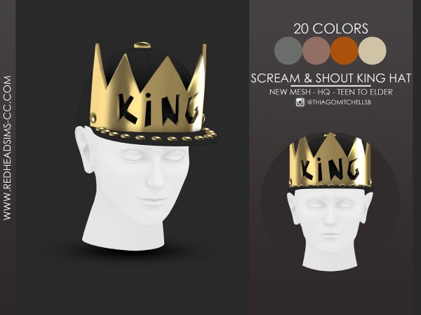 Red Head Sims: Scream Shout King Hat