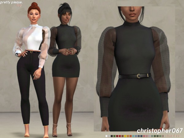  The Sims Resource: Pretty Please Top by Christopher067