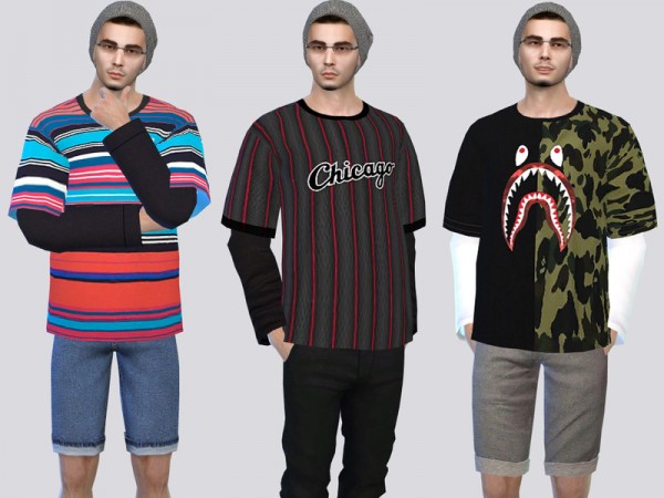  The Sims Resource: Sk8erBoi Shirts by McLayneSims