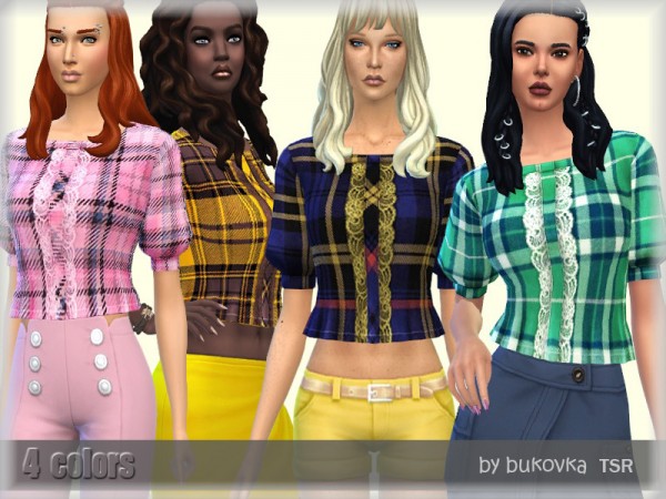  The Sims Resource: Shirt and Plaid by bukovka