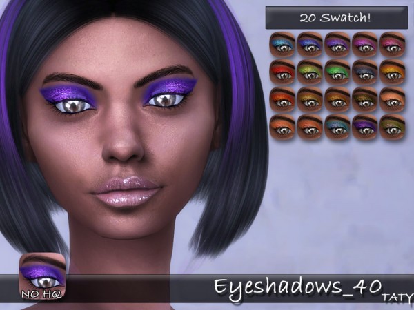  The Sims Resource: Eyeshadows 40 by Taty