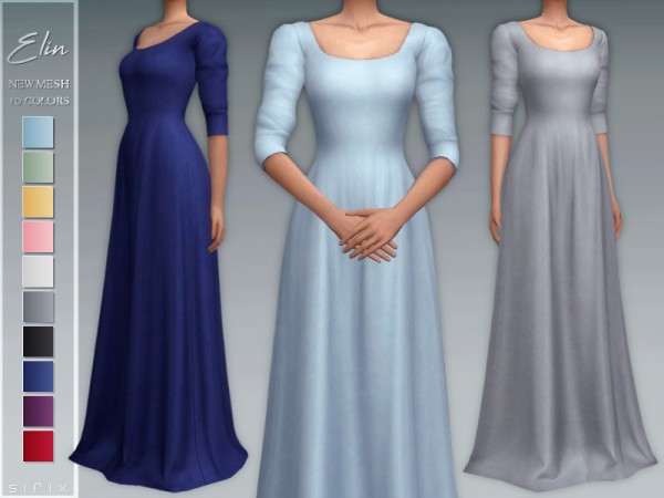  The Sims Resource: Elin Dress by Sifix