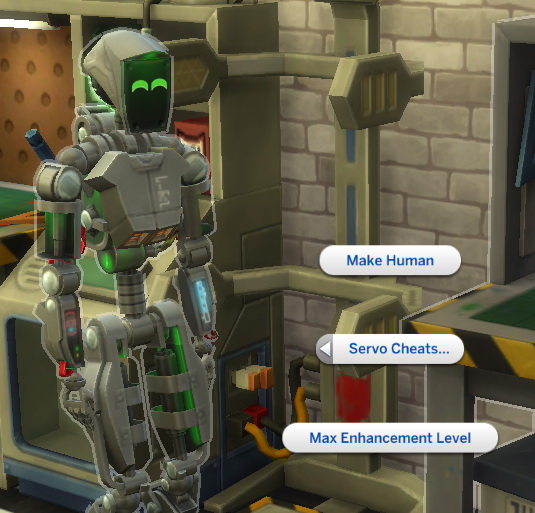  Mod The Sims: Servo Cheats   Max Your Servos Enhancement Level or Turn it Human by SweeneyTodd