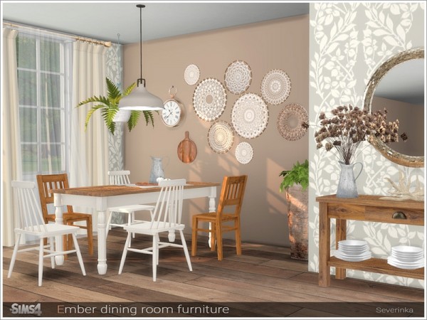 The Sims Resource: Ember dining room furniture by Severinka