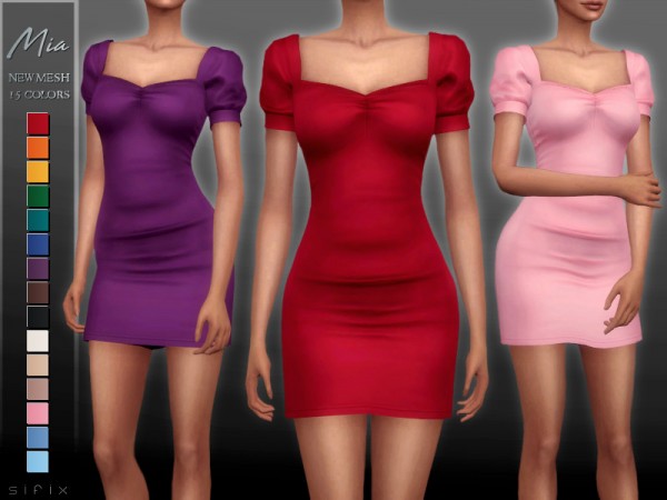  The Sims Resource: Mia Dress by Sifix