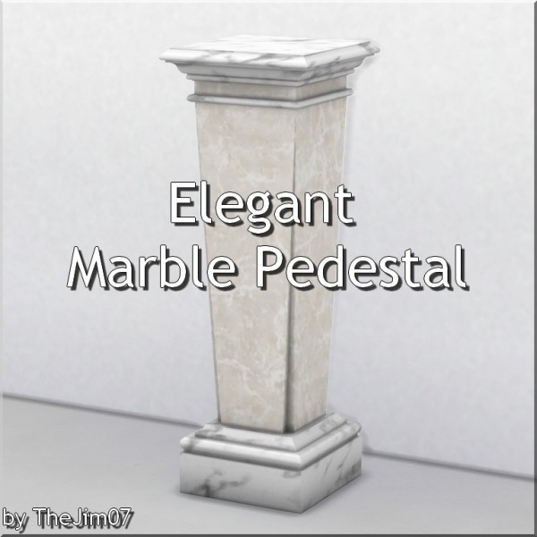  Mod The Sims: Elegant Marble Pedestal by TheJim07