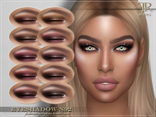  The Sims Resource: Eyeshadow N92 by FashionRoyaltySims