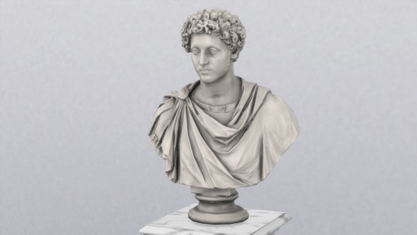  Mod The Sims: Bust of young Marcus Aurelius by TheJim07
