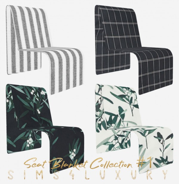  Sims4Luxury: Seat Blanket Collection 1