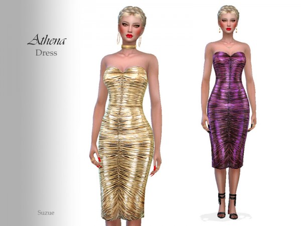 The Sims Resource: Athena Dress by Suzue