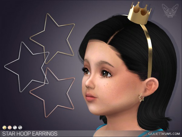  Giulietta Sims: Star Hoop Earrings For Toddlers