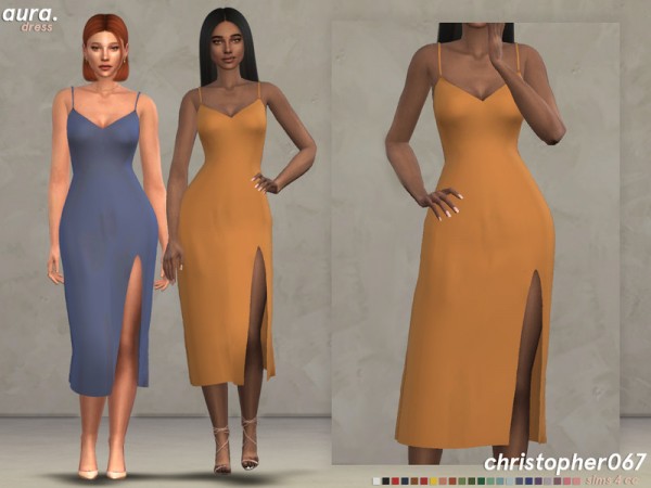  The Sims Resource: Aura Dress by Christopher067