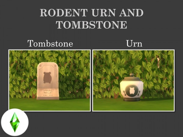  Mod The Sims: Pet Rodent Tombstone and Urn by Teknikah