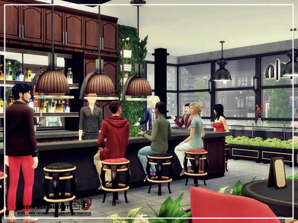 The Sims Resource: Green Restaurant by Danuta720