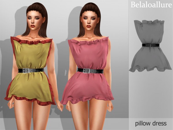  The Sims Resource: Belaloallure Pillow dress by belal1997