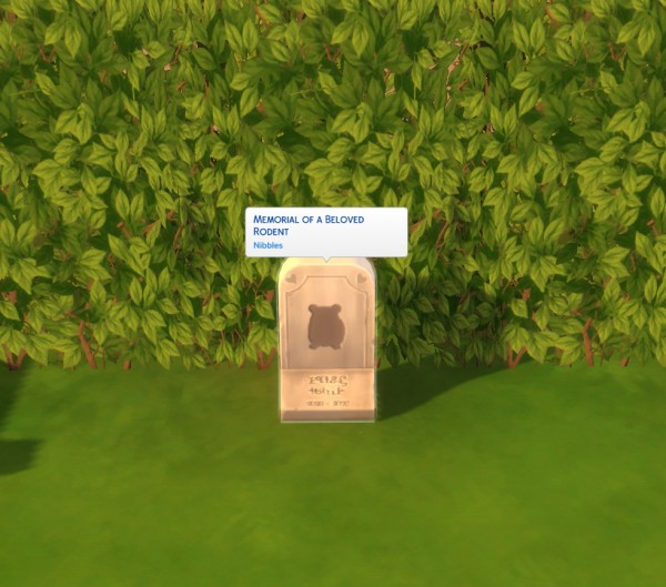  Mod The Sims: Pet Rodent Tombstone and Urn by Teknikah