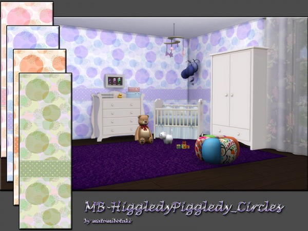  The Sims Resource: Higgledy Piggledy Circles Walls by matomibotaki