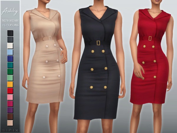  The Sims Resource: Ashley Dress by Sifix
