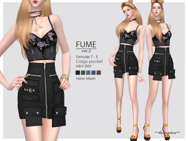  The Sims Resource: FUME   Ver.2   Mini Skirt by Helsoseira