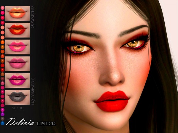  The Sims Resource: Deliria Lipstick N6 by Suzue
