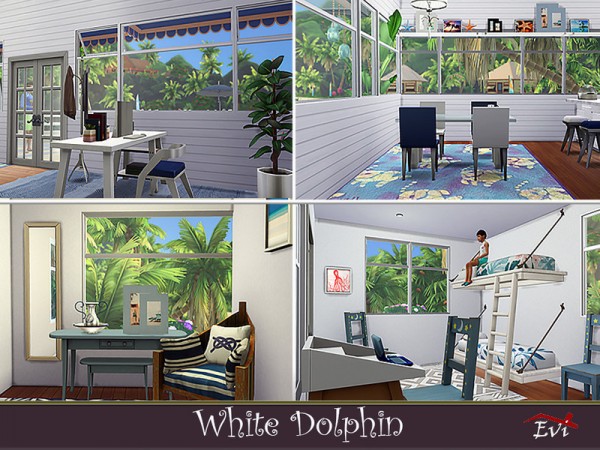  The Sims Resource: White Dolphin House by Evi
