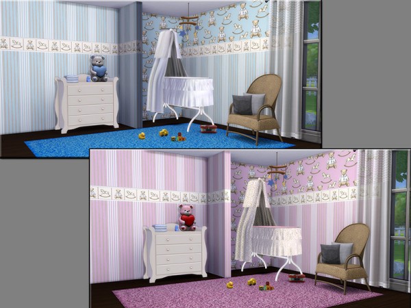  The Sims Resource: Baby Dream Walls by matomibotaki