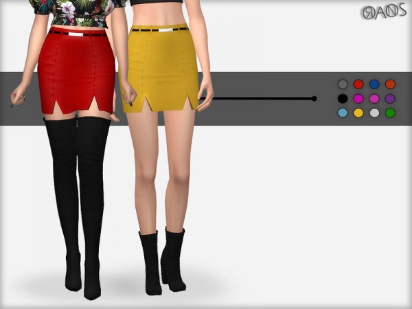  The Sims Resource: Double Slit Skirt by OranosTR