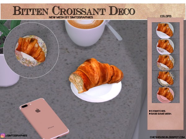  Simtographies: Bitten Croissant (Acc, Obj and Poses)