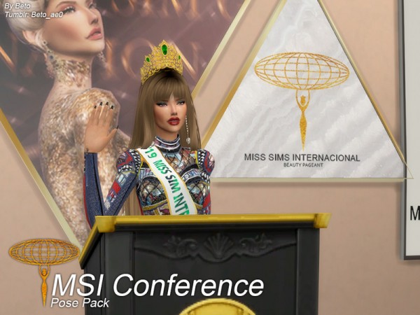 The Sims Resource: MSI conference   Pose Pack by Beto ae0